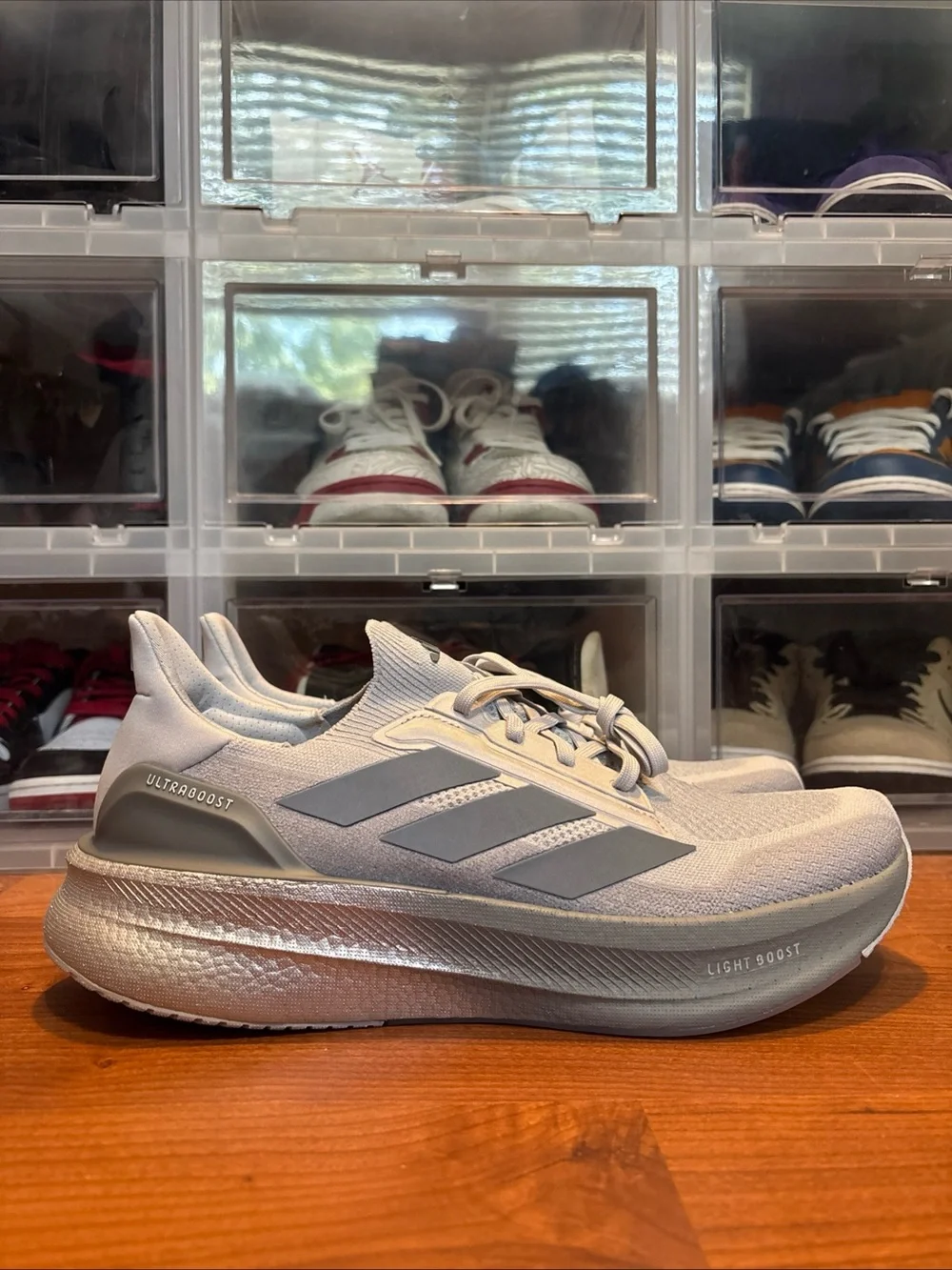 adidas Ultraboost 5X Grey/Halo Silver Reflective JQ9077 Running Shoes Mens Sz 12